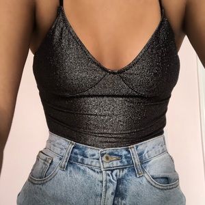 NORDSTROM SILVER BODYSUIT